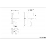 TRIO 271470279 | Marriot Trio falikar lámpa két kapcsoló 1x E27 + 1x SMD LED 400lm arany, fekete