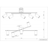 TRIO 612400507 | Marley-TR Trio spot lámpa 5x GU10 matt nikkel