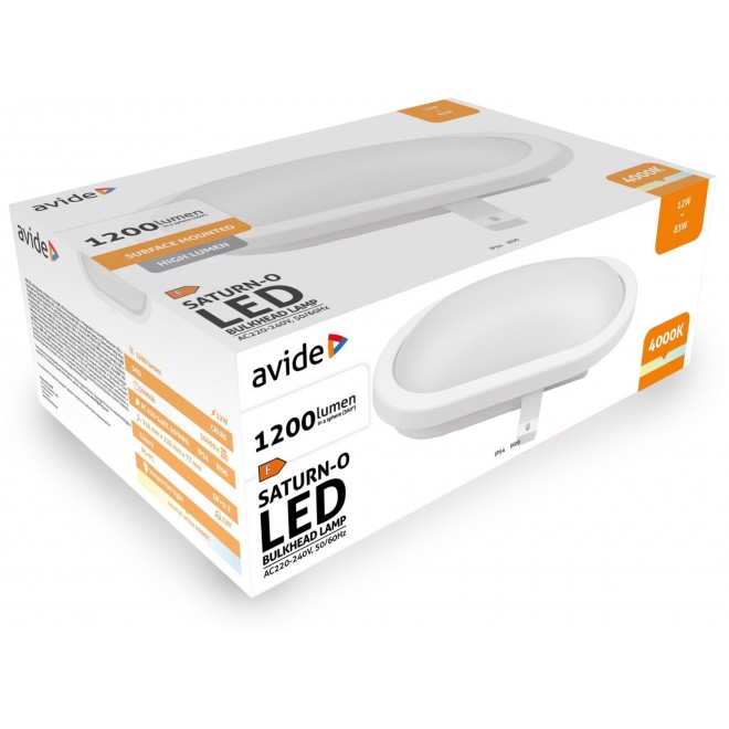 AVIDE ABBHL-O-12W-NW-SAT | Saturn Avide mennyezeti lámpa 1x LED 1200lm 4000K IP54 fehér