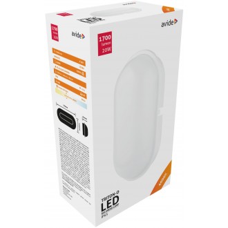 AVIDE ABBHL-O-20W-NW | Triton Avide mennyezeti lámpa 1x LED 1700lm 4000K IP65 fehér