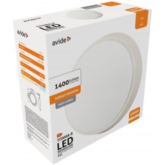 AVIDE ABBHL-R-14W-NW-HL | Titania Avide mennyezeti lámpa 1x LED 1400lm 4000K IP54 fehér