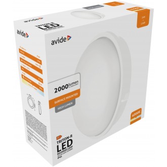 AVIDE ABBHL-R-20W-NW-HL | Triton Avide mennyezeti lámpa 1x LED 2000lm 4000K IP65 fehér