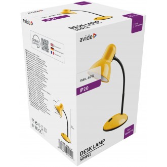 AVIDE ABDLS-Y-BULB | Basic-AV Avide asztali lámpa kapcsoló flexibilis 1x E27 sárga