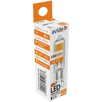 AVIDE ABG9NW-2WN-COB | G9 2W Avide LED fényforrás lámpa 200lm 4000K 360°