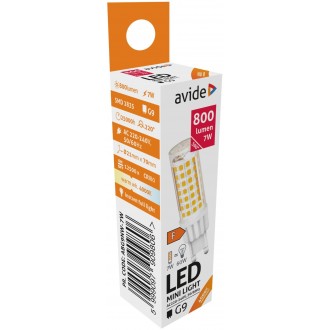 AVIDE ABG9NW-7W | G9 7W Avide LED fényforrás lámpa 800lm 4000K 220°