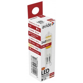 AVIDE ABG9WW-2.2W-COB | G9 2,2W Avide LED fényforrás lámpa 240lm 3000K 270°