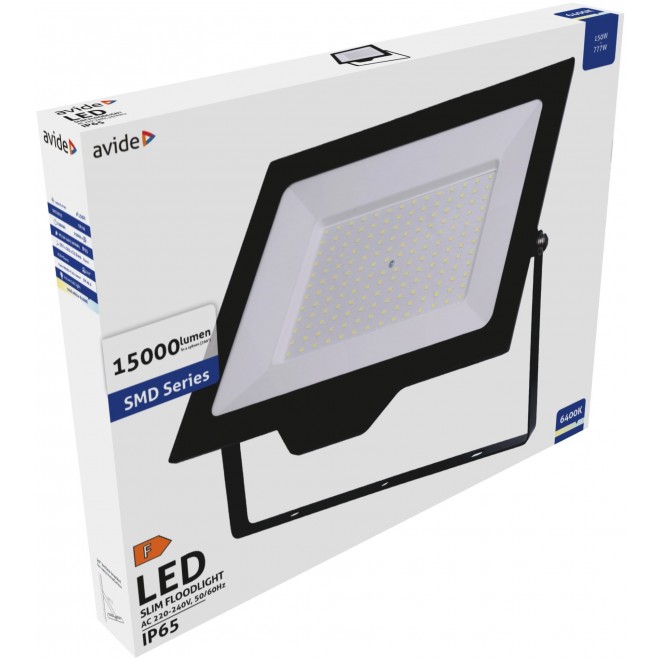 AVIDE ABLRFLCW-150W | AV-Flood-Slim Avide fényvető reflektor lámpa 1x LED 15000lm 6400K IP65