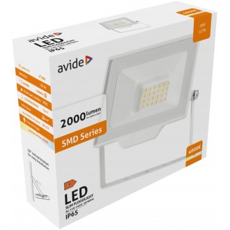 AVIDE ABLRFLNW-20W-W | AV-Flood-Slim Avide fényvető reflektor lámpa 1x LED 2000lm 4000K IP44 fehér