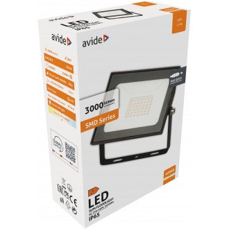 AVIDE ABSSFLNW-30WQC | AV-Flood-Slim Avide fényvető reflektor lámpa 1x LED 3000lm 4000K IP65 fekete