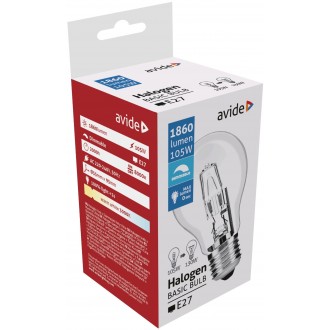 AVIDE AHG27WW-105W | E27 105W Avide halogén izzó lámpa 1860lm 3000K 360°