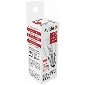 AVIDE ARAH14WW-15W | E14 15W Avide izzó sütő - max 300 °C 65lm 3000K 360°