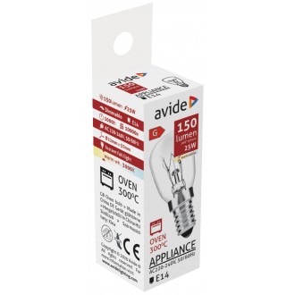 AVIDE ARAH14WW-25W | E14 25W Avide izzó sütő - max 300 °C 150lm 3000K 360°