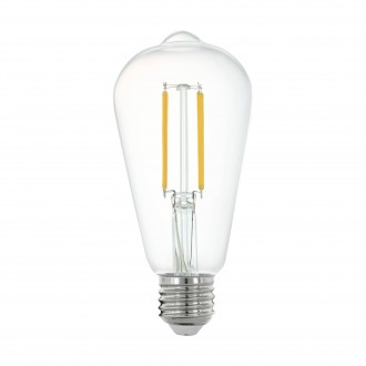 EGLO 11862 | E27 6W -> 60W Eglo Edison ST64 LED fényforrás filament okos világítás 806lm 2700K szabályozható fényerő, távirányítható CRI>80