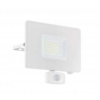 EGLO 33159 | Faedo Eglo fényvető lámpa - Samsung Chip mozgásérzékelő, fényérzékelő szenzor - alkonykapcsoló elforgatható alkatrészek 1x LED 4800lm 4000K IP44 fehér, áttetsző