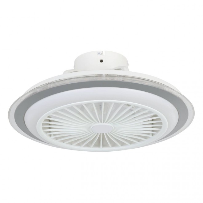 EGLO 35141 | Albufeira Eglo ventilátoros lámpa mennyezeti kerek távirányító szabályozható fényerő, állítható színhőmérséklet, időkapcsoló 3x LED 3300lm 2700 <-> 6500K fehér, opál