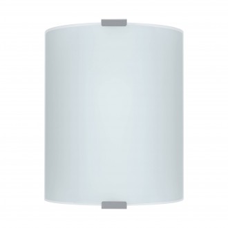 EGLO 84028 | Grafik Eglo fali, mennyezeti lámpa téglalap 1x E27 ezüst, szatén