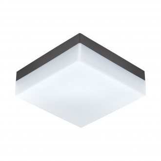 EGLO 94872 | Sonella Eglo fali, mennyezeti lámpa téglatest 1x LED 820lm 3000K IP44 antracit, fehér