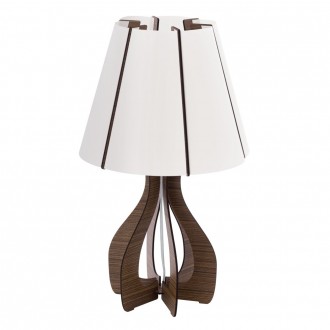 EGLO 94954 | Tindori Eglo asztali lámpa 45cm vezeték kapcsoló 1x E27 barna, fehér