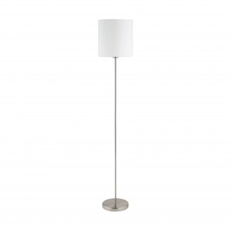EGLO 95164 | Eglo-Pasteri-W Eglo álló lámpa 157,5cm taposókapcsoló 1x E27 matt fehér, matt nikkel