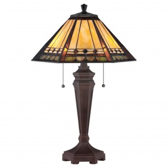ELSTEAD QZ-ARDEN-TL | Arden Elstead asztali lámpa 59,7cm kapcsoló 2x E27 antikolt bronz, többszínű