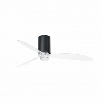 FARO 32040-10 | Minitube-Fan Faro ventilátoros lámpa mennyezeti 1x LED 709lm 3000K fényes fekete, opál