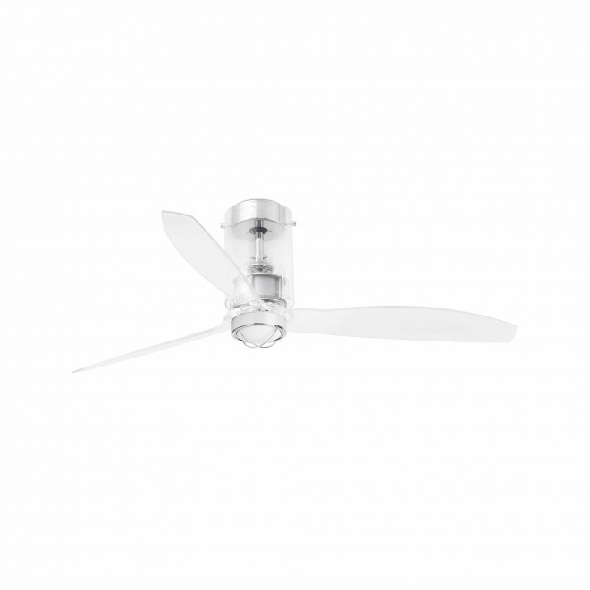 FARO 33393WP-9 | Minitube-Fan Faro ventilátoros lámpa mennyezeti 1x LED 709lm 3000K fényes króm, opál