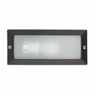 FARO 71491 | Liso Faro beépíthető lámpa 230x80mm 1x E27 IP44 matt fekete, opál