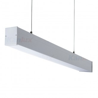 KANLUX 27415 | Alin-4LED Kanlux függeszték 1200mm lámpa - MATT - ALIN 4LED 1X120-SR - téglatest T8 LED fényforráshoz tervezve 1x G13 / T8 LED ezüst