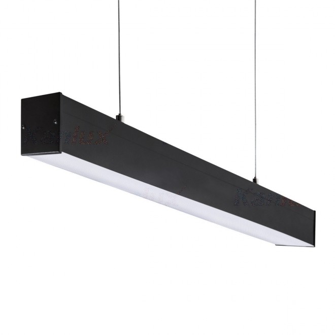 KANLUX 28450 | Alin-4LED Kanlux függeszték 1200mm lámpa - MICROPRISM - AL 4LED 120-MPR-B - téglatest T8 LED fényforráshoz tervezve 1x G13 / T8 LED fekete