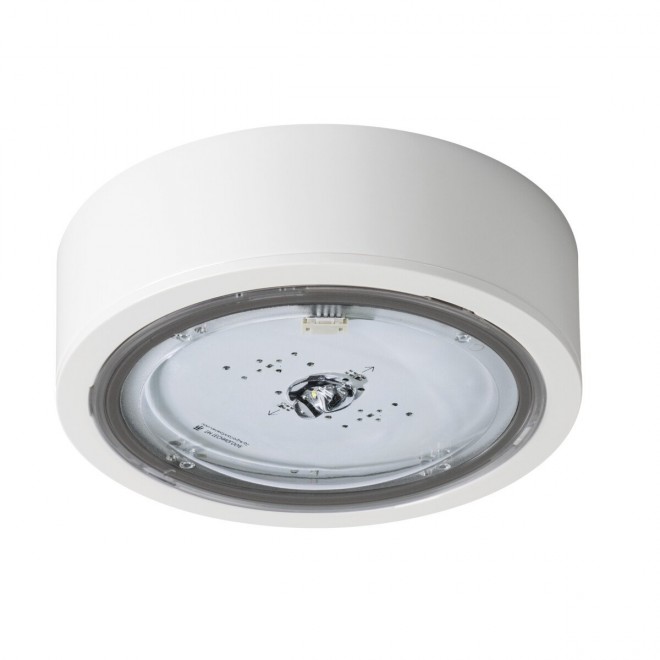 KANLUX 33823 | iTech Kanlux kettős feladatú vészvilágító 3h - fali, mennyezeti, beépíthető lámpa - ST - ITECH C1 302 STW - kerek 1x LED 238lm 5000K IP65 fehér