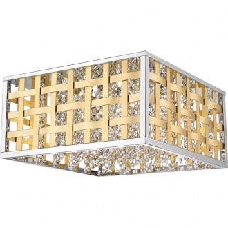 KLAUSEN 140002 | UNIQUE Columbus Klausen mennyezeti lámpa szabályozható fényerő 1x LED 1800lm 3000K króm, arany