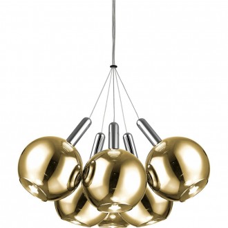 KLAUSEN 142001 | UNIQUE Balls Klausen függeszték lámpa 1x LED 3120lm 3000K króm, arany