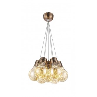KLAUSEN 142009 | UNIQUE Bulbs Klausen függeszték lámpa 1x LED 1050lm 3000K bronz, borostyán