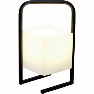 KLAUSEN KL120000 | Square-KLA Klausen asztali lámpa 28cm távirányító 1x LED 140lm RGB + 4000K IP65 fekete, fehér