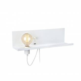 MARKSLOJD 106969 | Multi-MS Markslojd fali lámpa fényerőszabályzós kapcsoló szabályozható fényerő, USB csatlakozó 1x E27 fehér