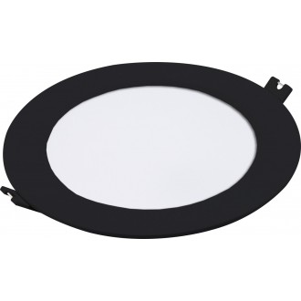 RABALUX 71226 | Shaun2 Rabalux beépíthető LED panel Ø170mm 1x LED 800lm 3000K fekete, fehér