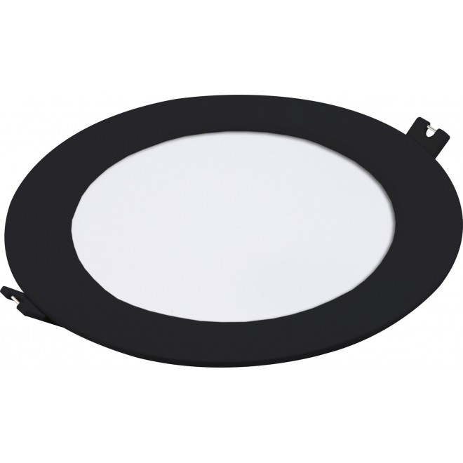 RABALUX 71226 | Shaun2 Rabalux beépíthető LED panel Ø170mm 1x LED 800lm 3000K fekete, fehér