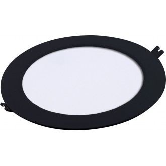 RABALUX 71227 | Shaun2 Rabalux beépíthető LED panel Ø220mm 1x LED 1200lm 3000K fekete, fehér