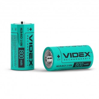 VIDEX 16340/800/1B | Videx akkumulátor 16340 800mAh - LEDMASTER 5173 - kék