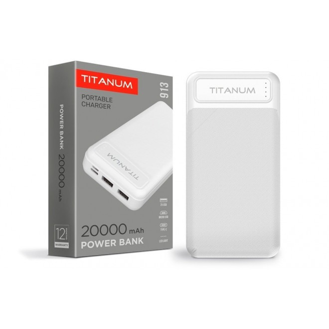 VIDEX TPB-913-W | Videx power bank TITANUM kiegészítő - LEDMASTER 4890 - fehér