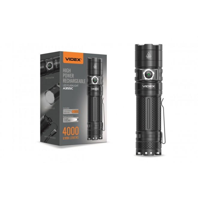 VIDEX VLF-A355C | Videx-Flashlight Videx elemlámpa lámpa - LEDMASTER 4661 - fekete